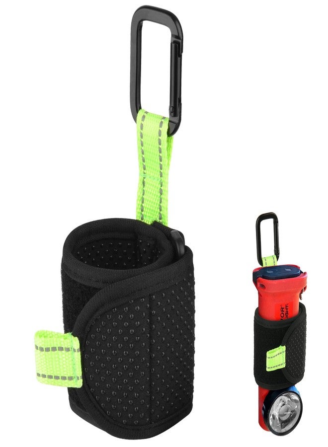 Homakover Inverted Flashlight Holder for Streamlight,Anti-Slip Nylon Strap with Carabiner,Reflective Flashlight Holder,Keep Shine Downward and in A Forward Position - Image 1